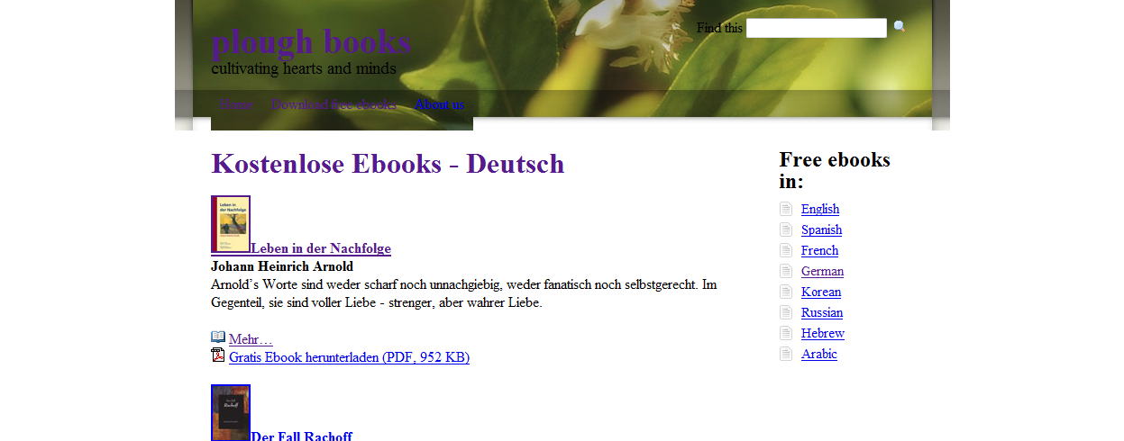 plough books » Kostenlose Ebooks - Deutsch